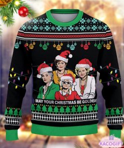 may your christmas be golden knitted ugly sweater 2