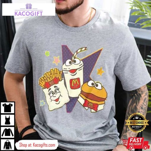 mc donalds fries burger drink 80s style unisex shirt 1 z3gbz2