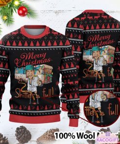 merry christmas shitters full custom ugly sweater 1