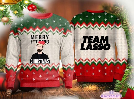 merry christmas team lasso ugly sweater 2