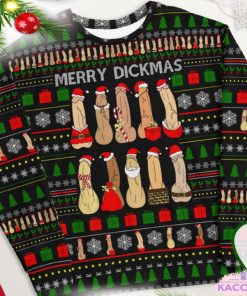 merry dickmas dirty ugly christmas sweater for men women 1