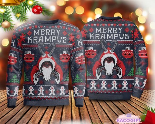 merry krampus ugly christmas sweater sweashirt 1