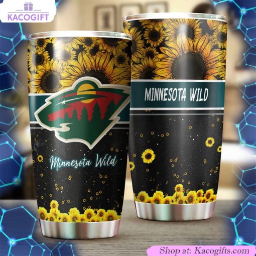 minnesota wild nhl tumbler beautiful sunflower design tumbler 2 kyqpz6