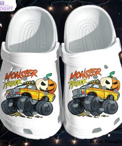 monster truck take away pumpkin 3d printed crocs shoes 1