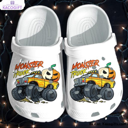 monster truck take away pumpkin 3d printed crocs shoes 1