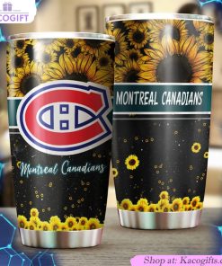 montreal canadiens nhl tumbler with beautiful sunflower design ideal beverage container for fans 2 jtzvor