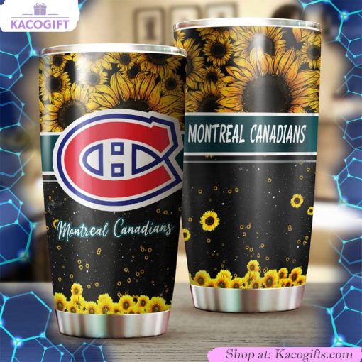 montreal canadiens nhl tumbler with beautiful sunflower design ideal beverage container for fans 2 jtzvor