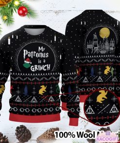 my patronus is a grinch christmas ugly sweater 1