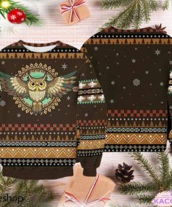 native owl ugly christmas sweater 1