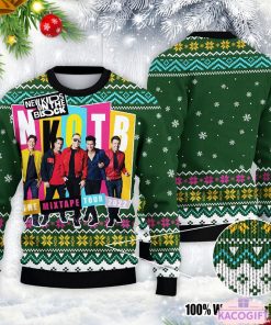 new kids on the block mix tape tour 2022 knitted ugly christmas sweater 1