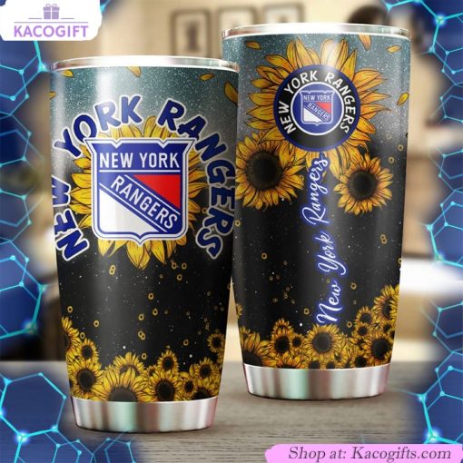 new york rangers nhl tumbler sunflower design tumbler for nhl fans ideal for any occasion 1 ymkhqk