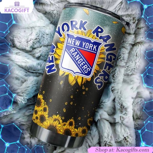 new york rangers nhl tumbler sunflower design tumbler for nhl fans ideal for any occasion 2 b9rt4b