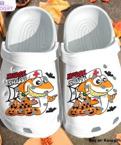 nurse shark with pumpkin 3d printed crocs shoes 1