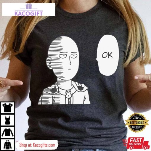 one punch man saitama ok manga unisex shirt 2 nva5we