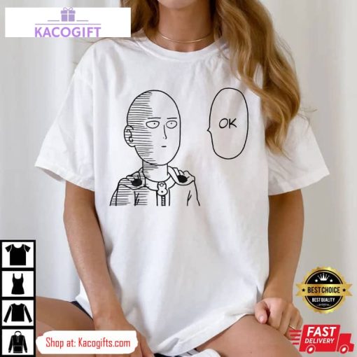 one punch man saitama ok manga unisex shirt 3 tpktx2