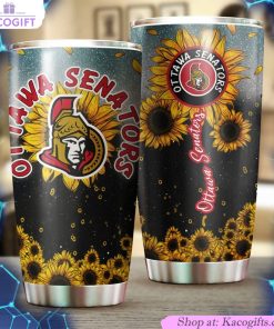 ottawa senators nhl tumbler with sunflower design perfect for sports fans 1 vytmp8
