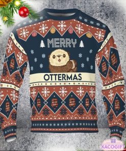 otter merry ottermas ugly christmas sweater 2