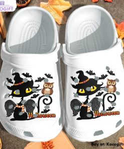 owl and black cat 3d printed crocs shoes 1