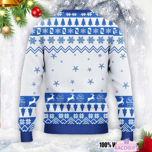 pabst blue ribbon christmas ugly sweater 2