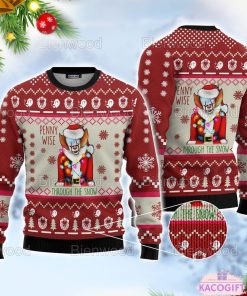 pennywise christmas halloween 2022 ugly sweater 1