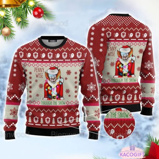 pennywise christmas halloween 2022 ugly sweater 1