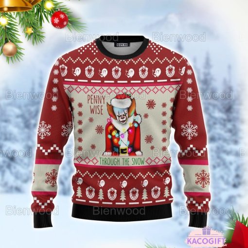 pennywise christmas halloween 2022 ugly sweater 2