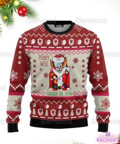 pennywise christmas halloween 2022 ugly sweater 3