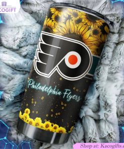 philadelphia flyers nhl tumbler beautiful sunflower design tumbler 1 ehloy2