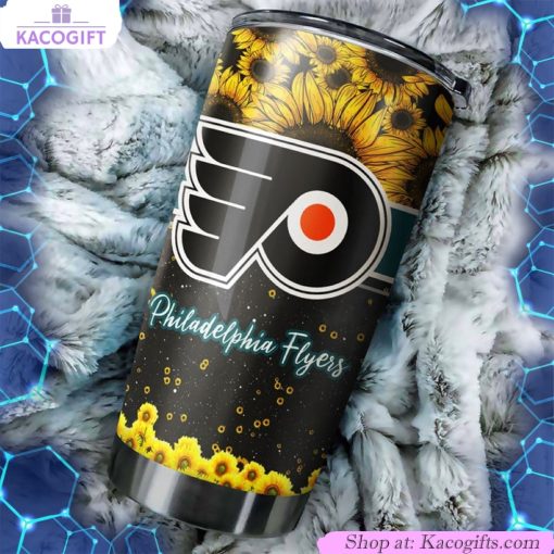 philadelphia flyers nhl tumbler beautiful sunflower design tumbler 1 ehloy2