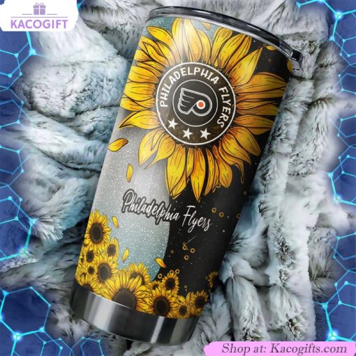 philadelphia flyers nhl tumbler sunflower sunshine design tumbler for nhl fans ideal for any occasion 1 guoucg