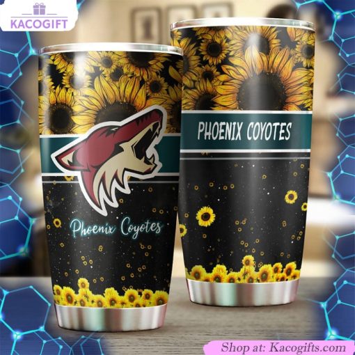 phoenix coyotes nhl tumbler beautiful sunflower design tumbler 2 q5xddd