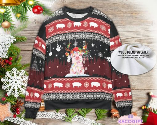 pig lovers ugly christmas sweater 2