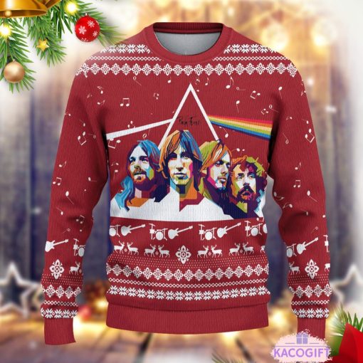 pink floyd band 3d ugly christmas sweater 2