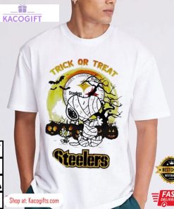 pittsburgh steelers mummy snoopy trick of treat halloween unisex shirt 2 dd8ope