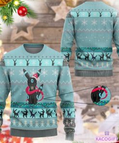 pokemon umbreon ugly christmas sweater gift for fans 1