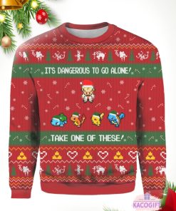 pokemon zelda christmas ugly sweater sweatshirt for kids men women 2