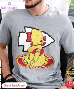 pooh tattoos kansas city chiefs logo unisex shirt 1 dnidsn