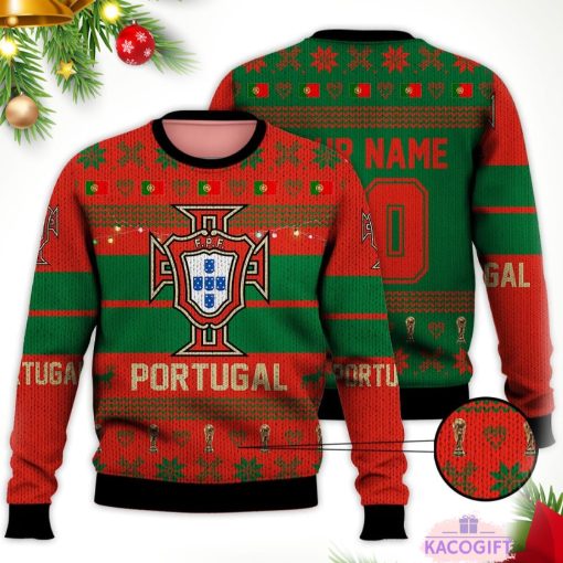 portugal national team qatar world cup 2022 3d sweater 1