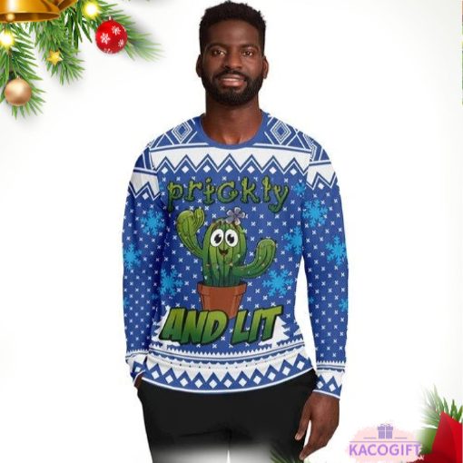 prickly and lit ugly christmas sweater 2