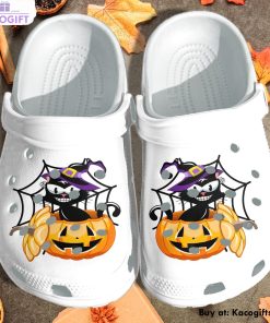 pumpkin cat witch halloween 3d printed crocs shoes 1