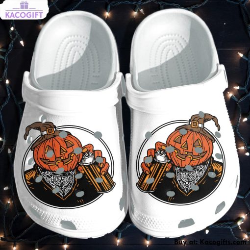 pumpkin hair stylist artist halloween 3d printed crocs shoes 1