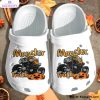 pumpkin halloween monster truck 3d printed crocs shoes 1