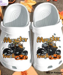 pumpkin halloween monster truck 3d printed crocs shoes 1