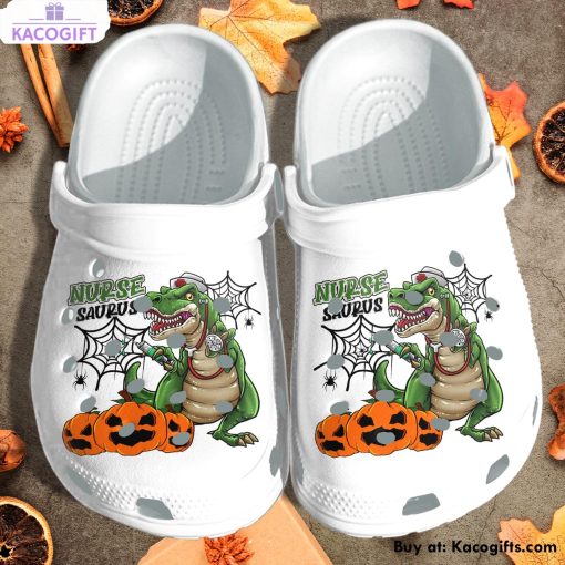 pumpkin nurse dinosaurus halloween funny 3d printed crocs shoes 1