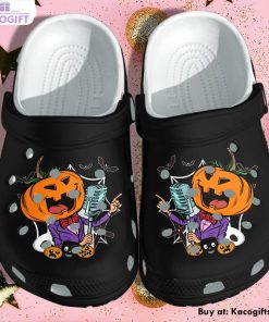 pumpkin rock sings tattoo old men 3d printed crocs shoes 1