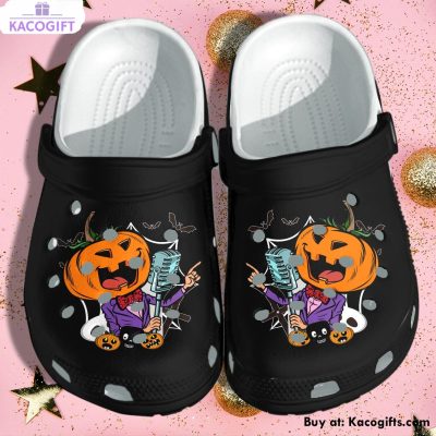 pumpkin rock sings tattoo old men 3d printed crocs shoes 1