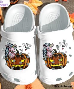 pumpkin unicorn and ghost 3d printed crocs shoes 1