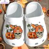 pumpkin weed skull tattoo 3d printed crocs shoes 1