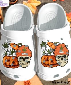 pumpkin weed skull tattoo 3d printed crocs shoes 1