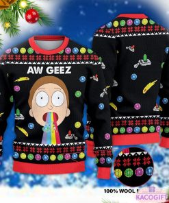 rick and morty christmas ugly sweater 1